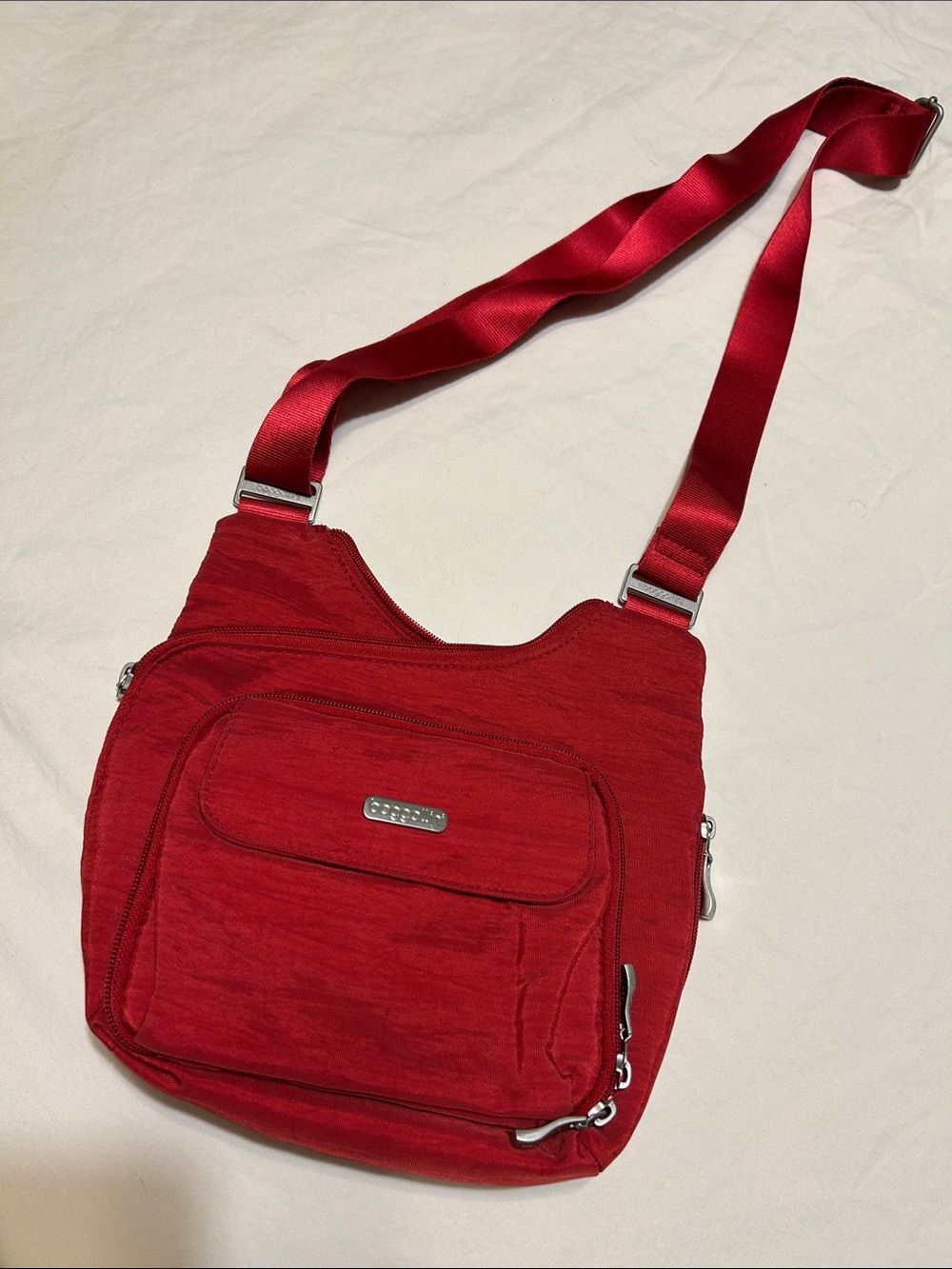 Baggallini Red Crossbody Bag with Adjustable Strap